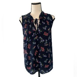 Loft | Floral tie front top